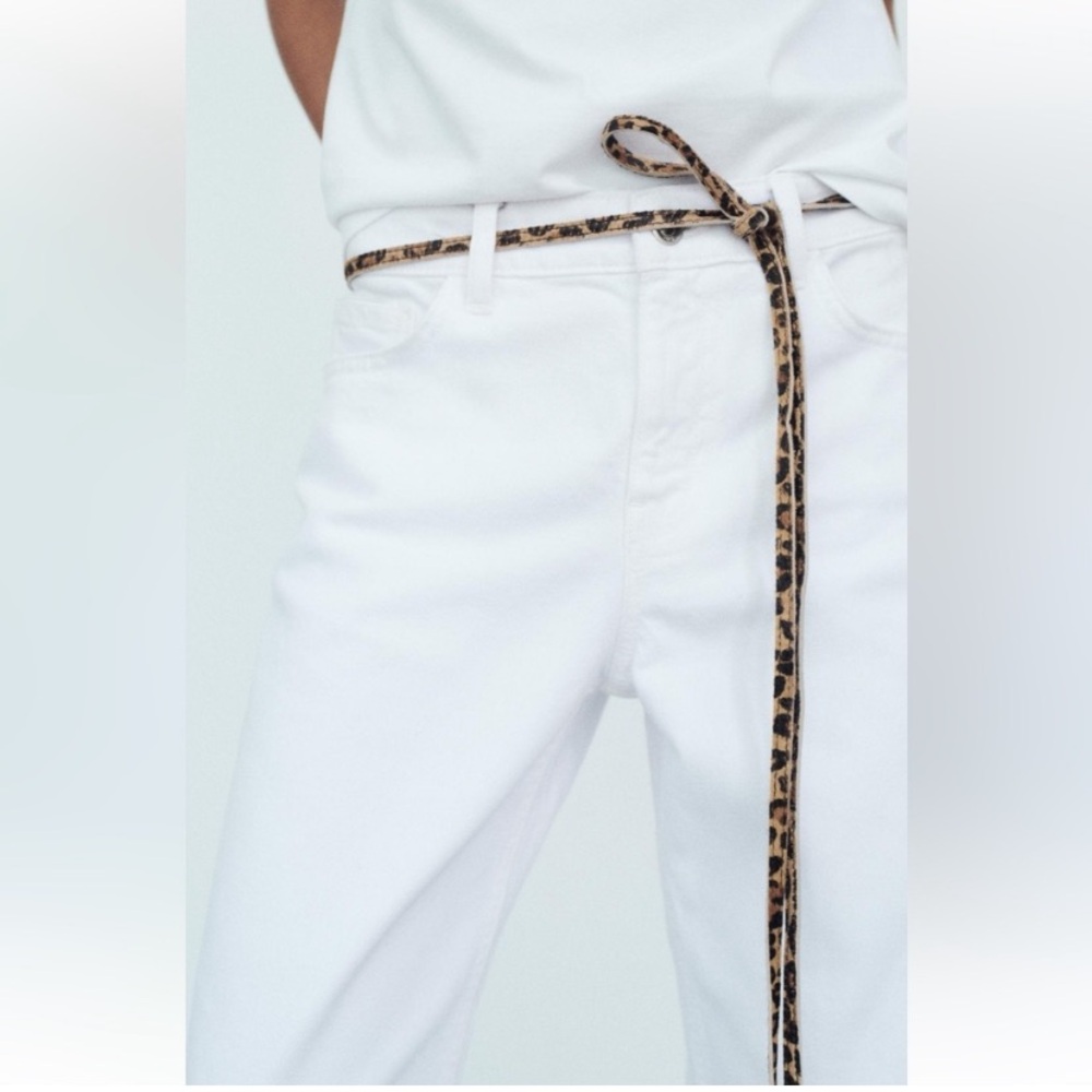 ZARA ANIMAL PRINT LEATHER BELT